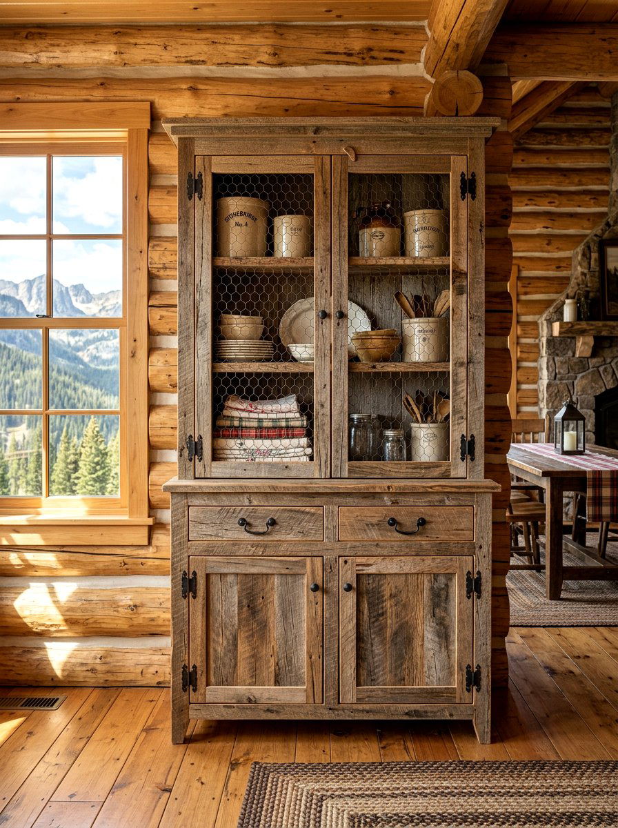 Rustic china cabinet - 30 china cabinet makeover ideas