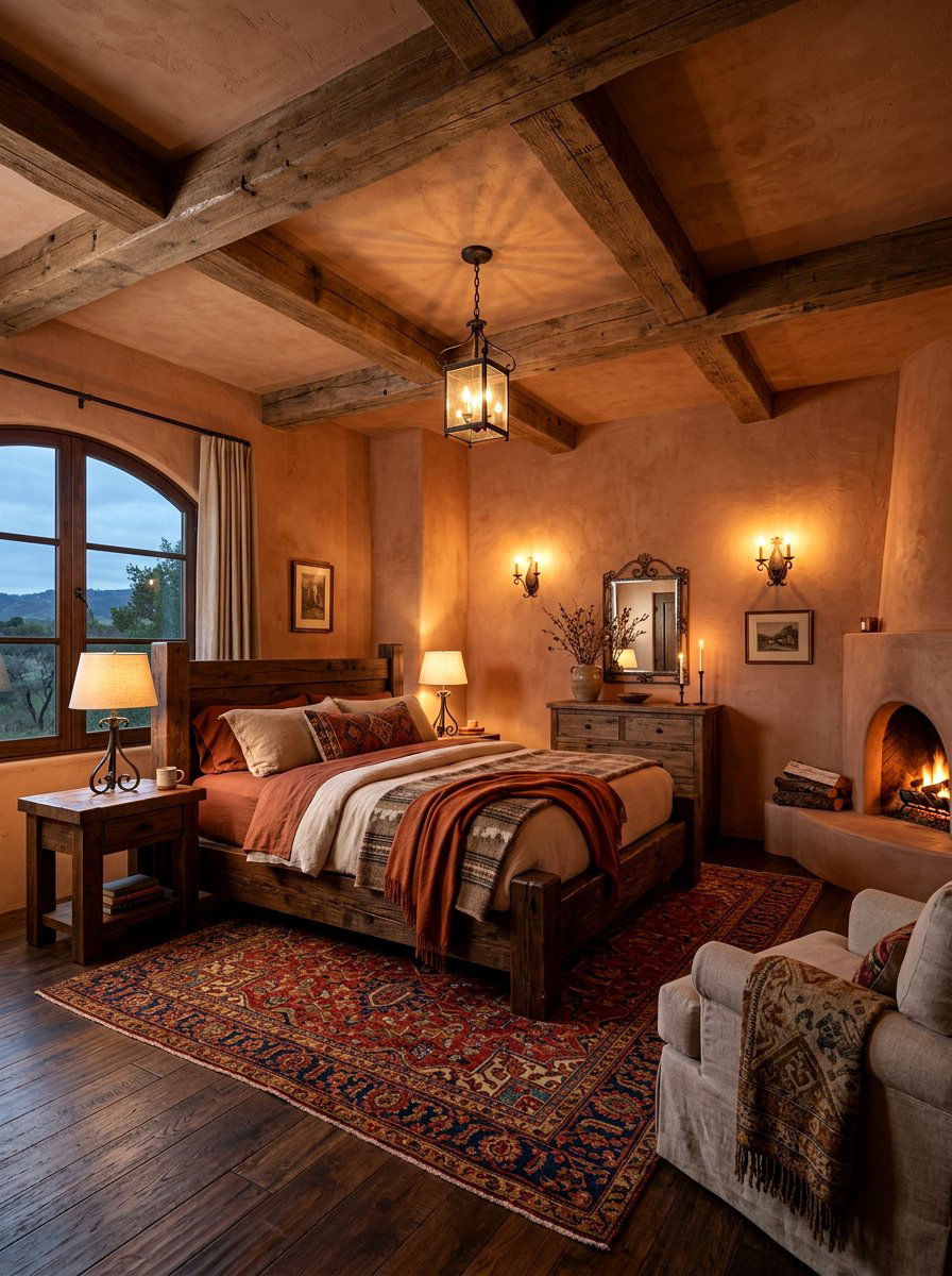 Rustic clay master bedroom - 30 clay color bedroom ideas