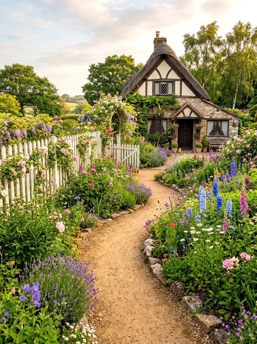 Rustic cottage front yard - 30 decomposed granite front yard ideas