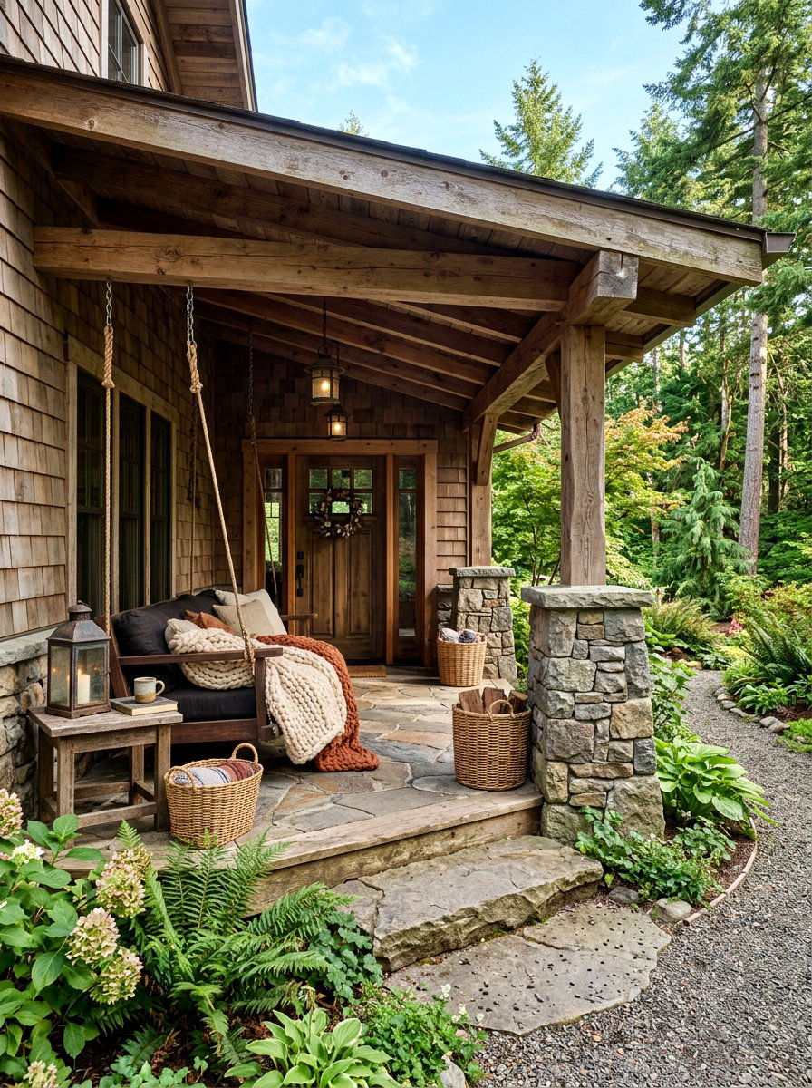 Rustic craftsman porch decor - 30 craftsman front porch ideas
