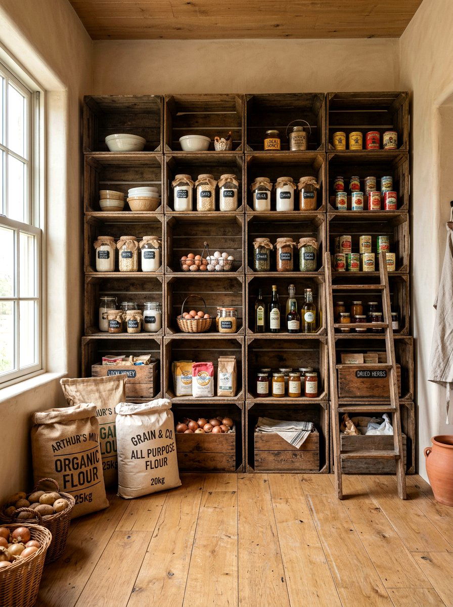 30 Farmhouse Pantry Shelving Ideas for Neat, Display Storage