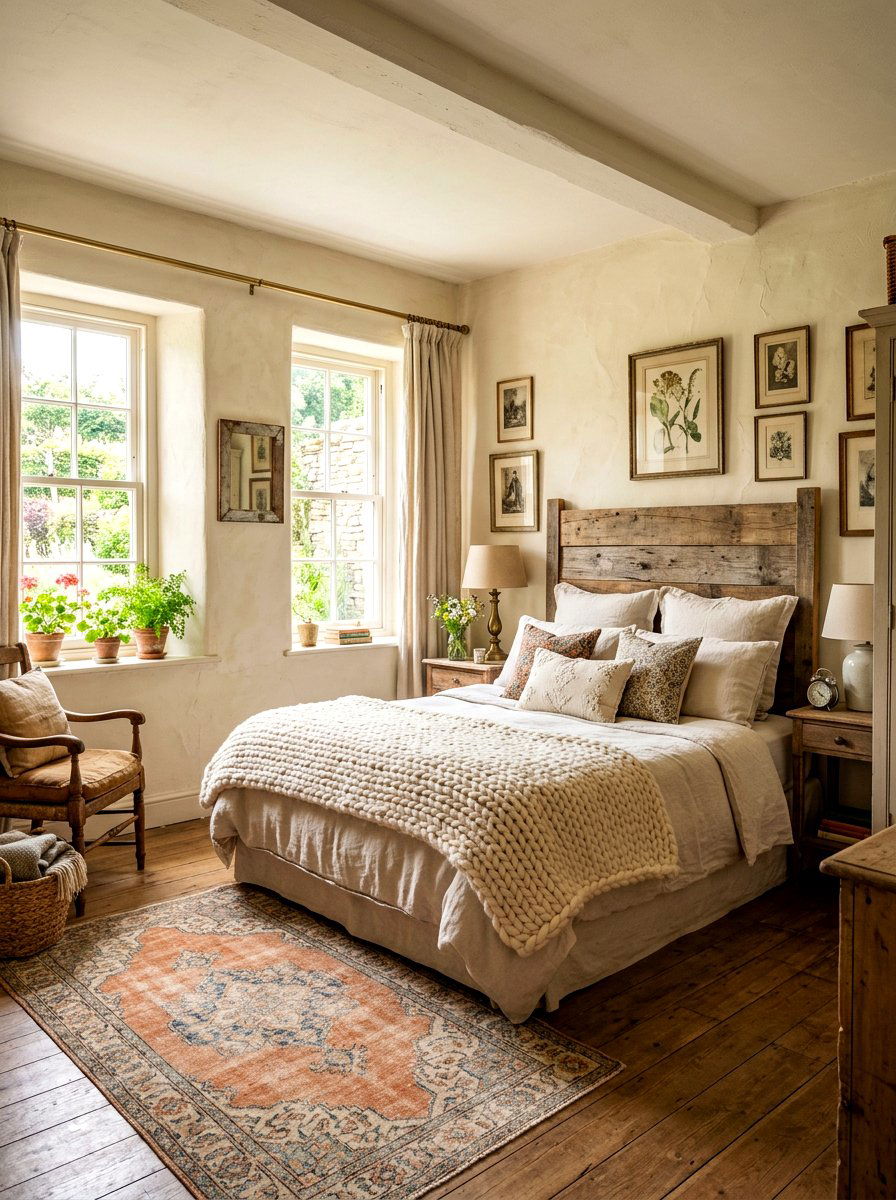 Rustic cream bedroom - 30 cream bedroom ideas
