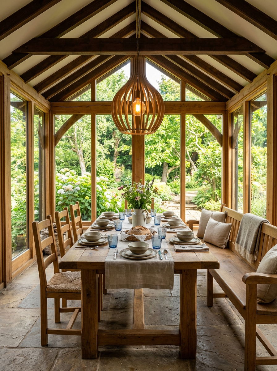 Rustic dining sunroom - 30 rustic sunroom ideas