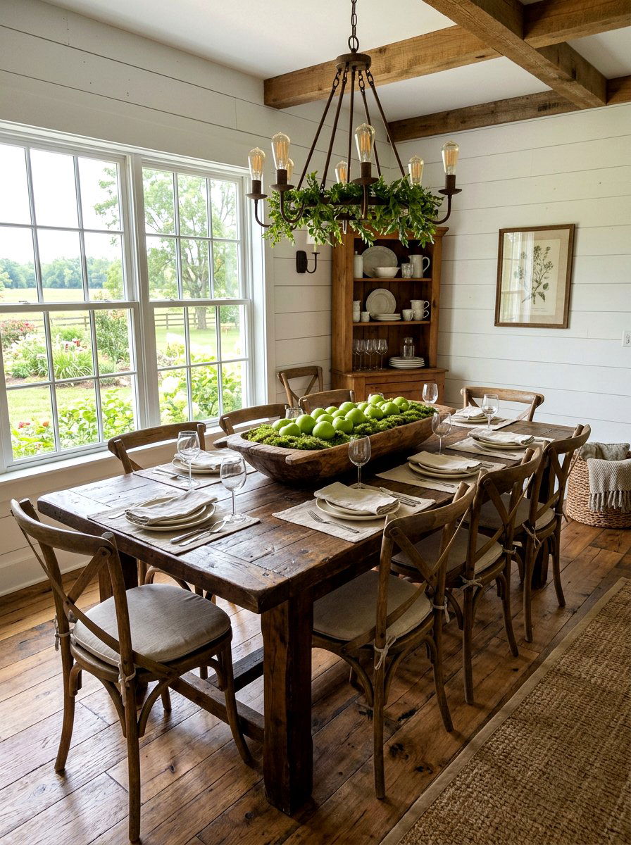 Rustic dough bowl - 30 summer table centerpiece ideas