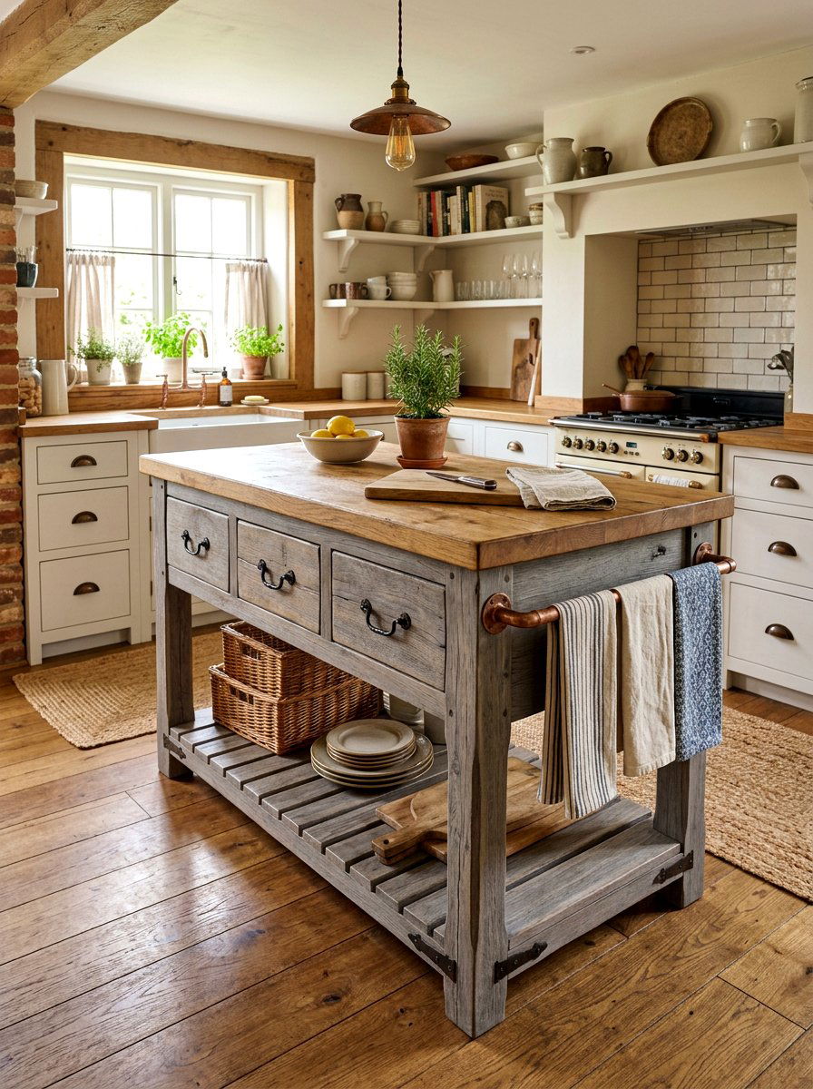 Rustic dresser with towel rack kitchen island - 30 dresser as kitchen island ideas
