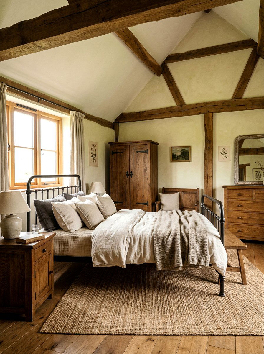 Rustic farmhouse bedroom - 30 grandma core bedroom ideas