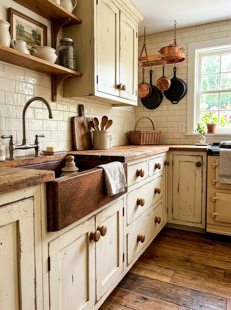 Rustic farmhouse kitchen knob - 30 wood knob kitchen ideas