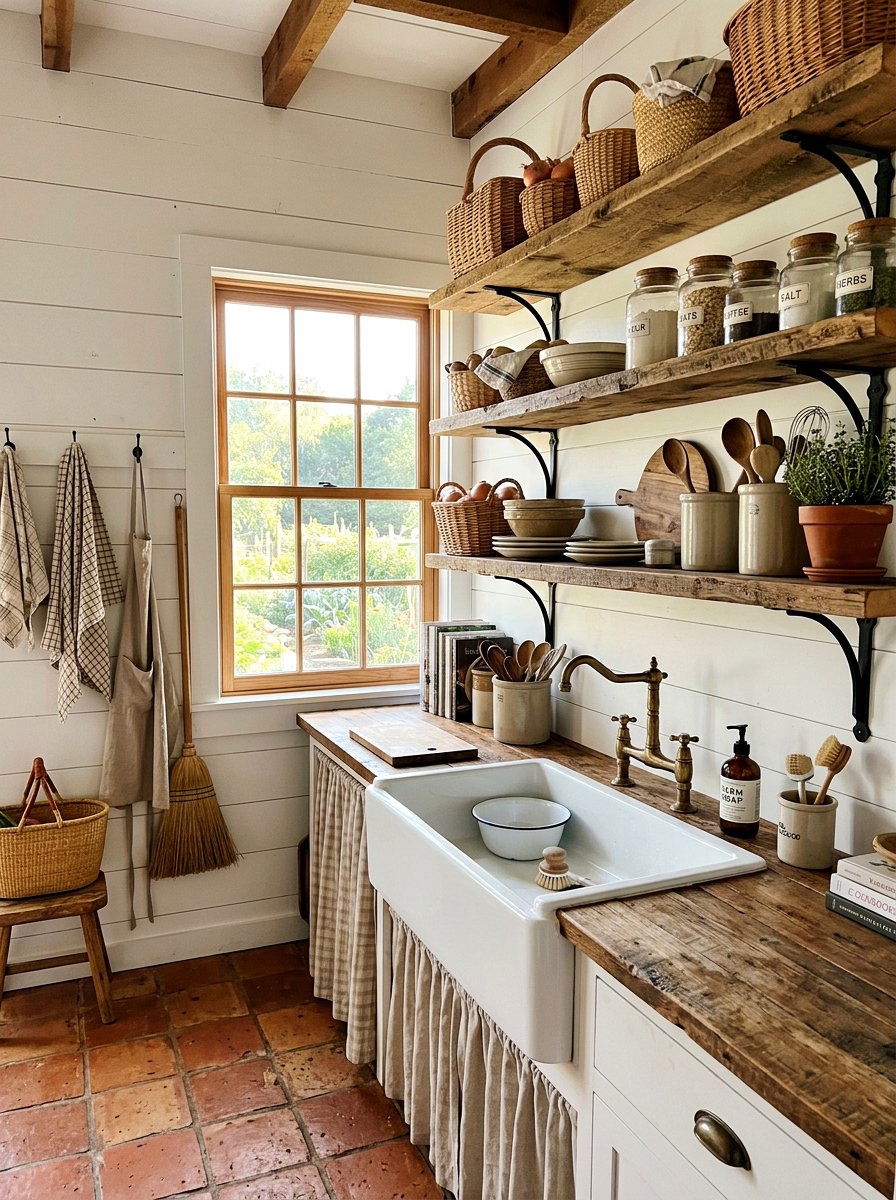 Rustic farmhouse scullery - 30 scullery kitchen ideas
