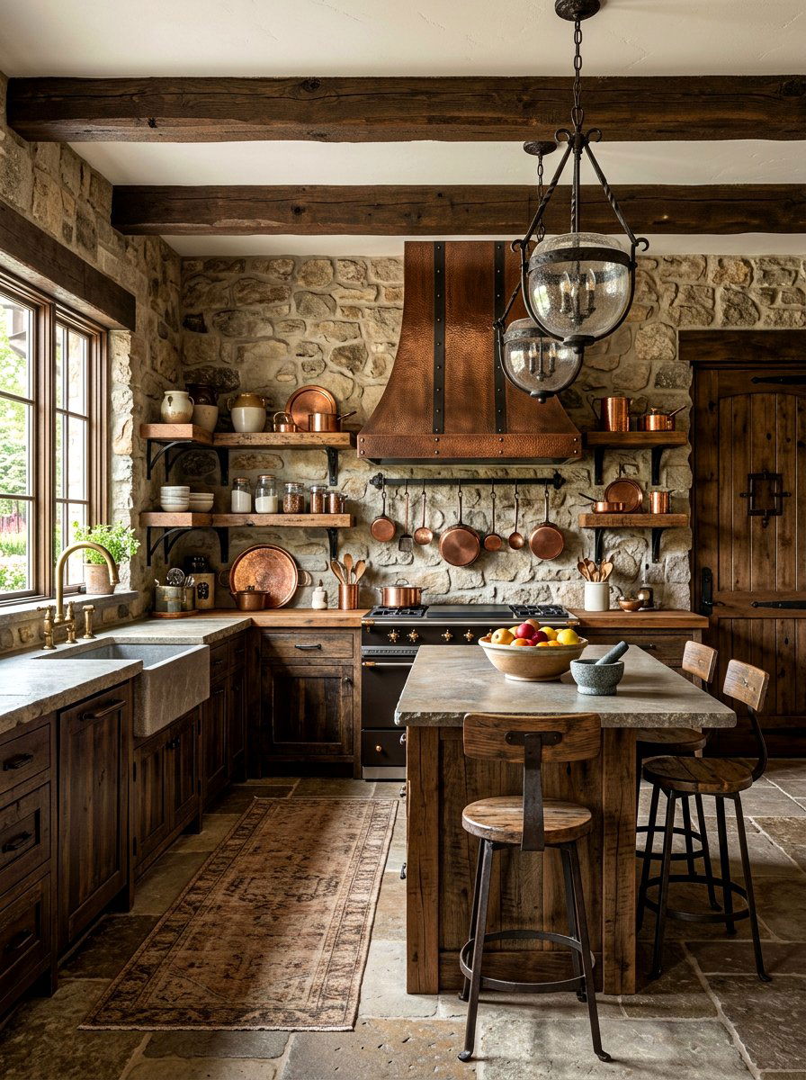Rustic kitchen mixed metals - 30 mixed metal kitchen ideas