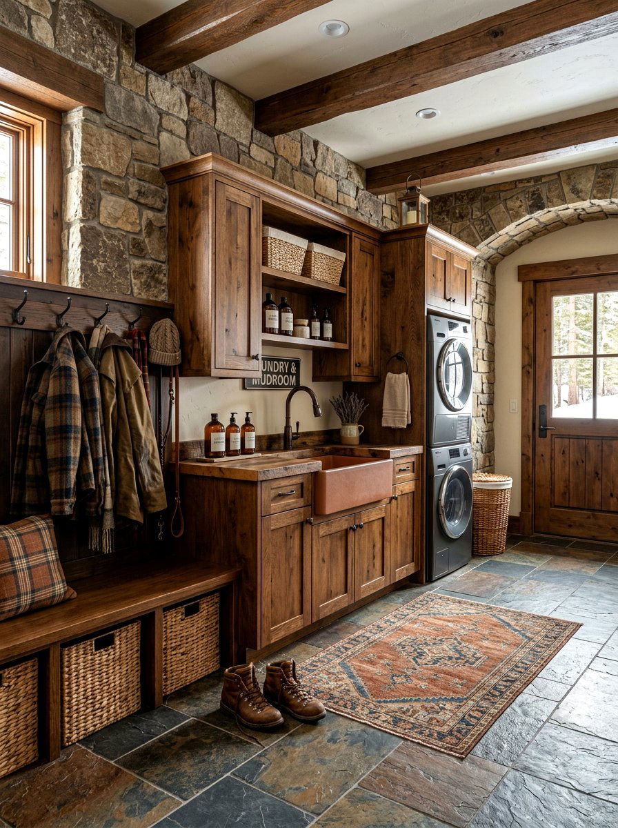 Rustic laundry mudroom - 30 laundry room mudroom combo ideas