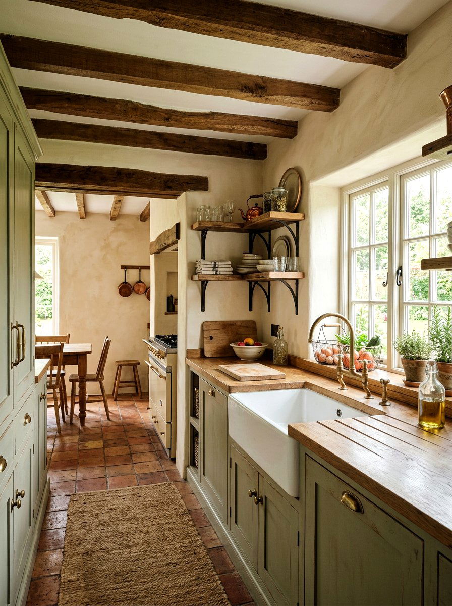 Rustic limewash kitchen - 30 limewash wall ideas