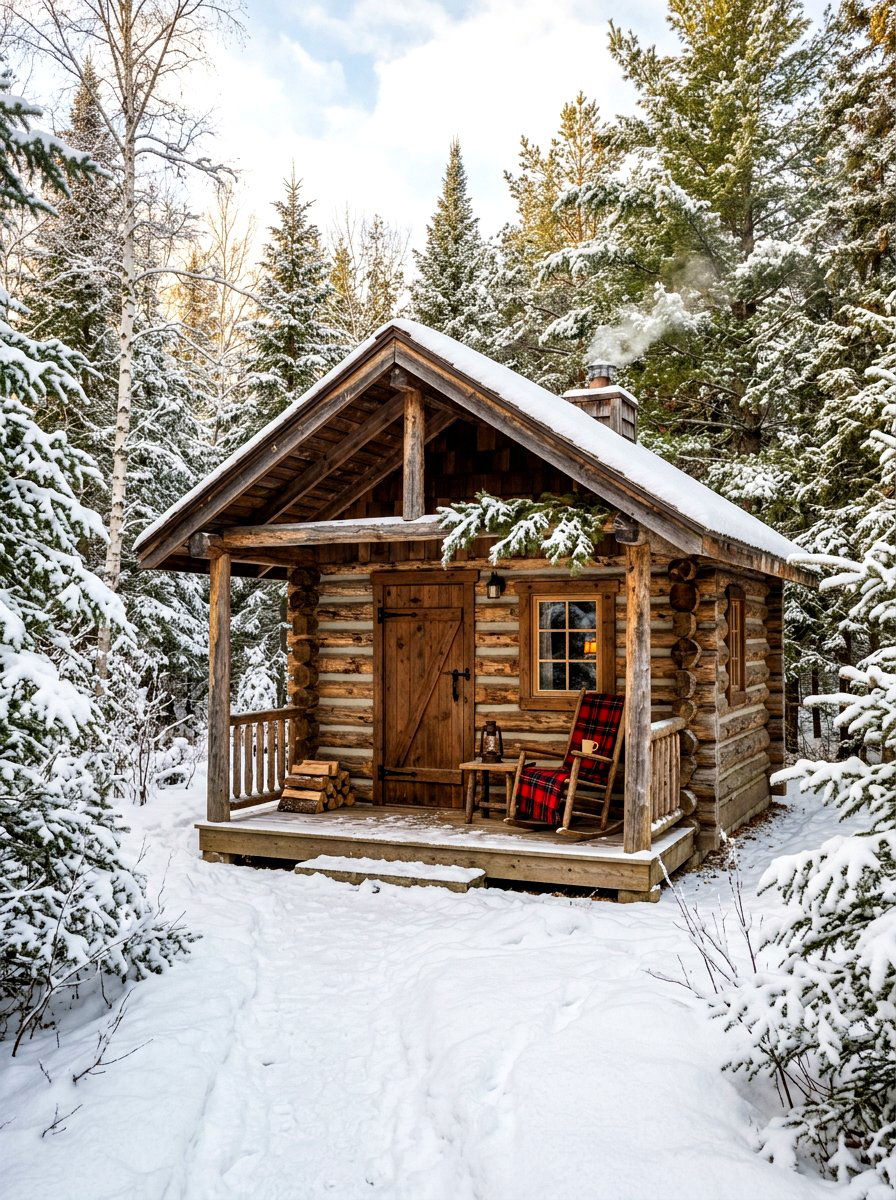 Rustic log cabin shed - 30 reading shed ideas