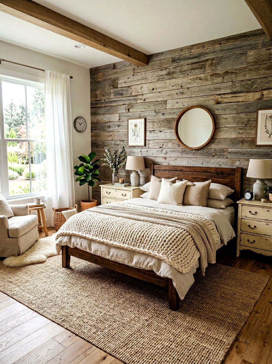Rustic mushroom and cream bedroom - 30 mushroom and cream bedroom ideas