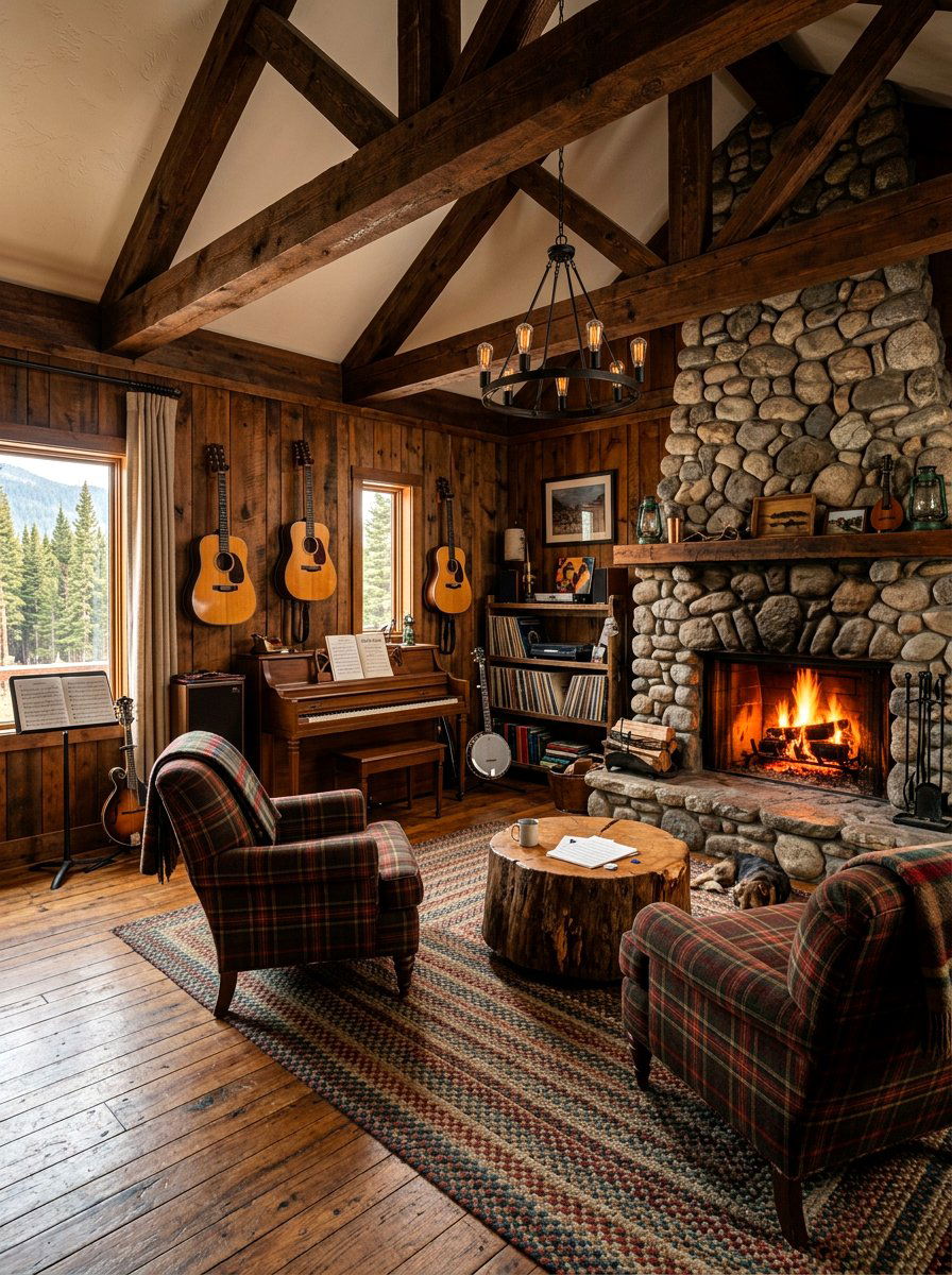 Rustic music cabin - 30 music room ideas