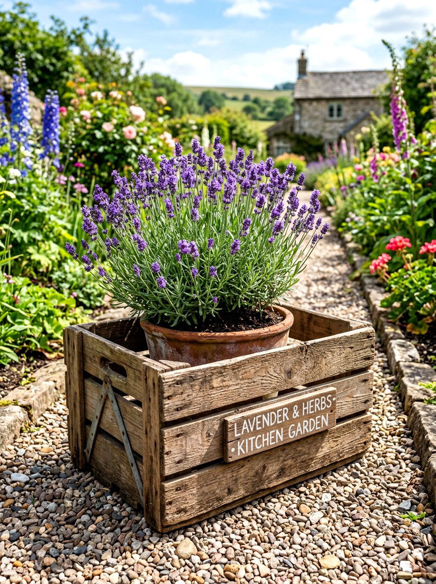 Rustic pallet crate - 30 pallet planter ideas