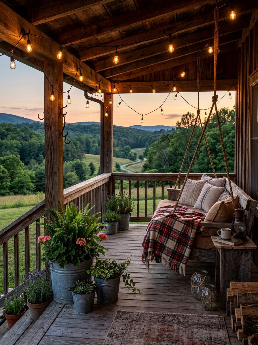 Rustic patio curtain string light - 30 patio curtain string light ideas