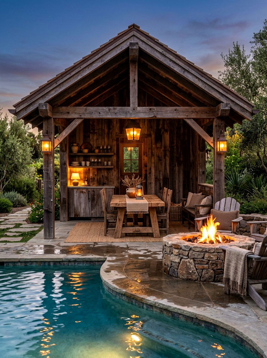 Rustic pool cabana - 30 pool cabana decor ideas