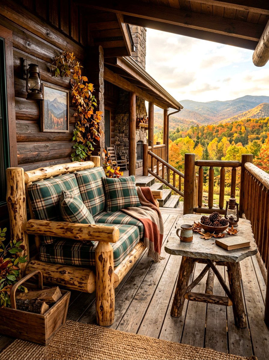 Rustic porch loveseat - 30 loveseat porch seating ideas