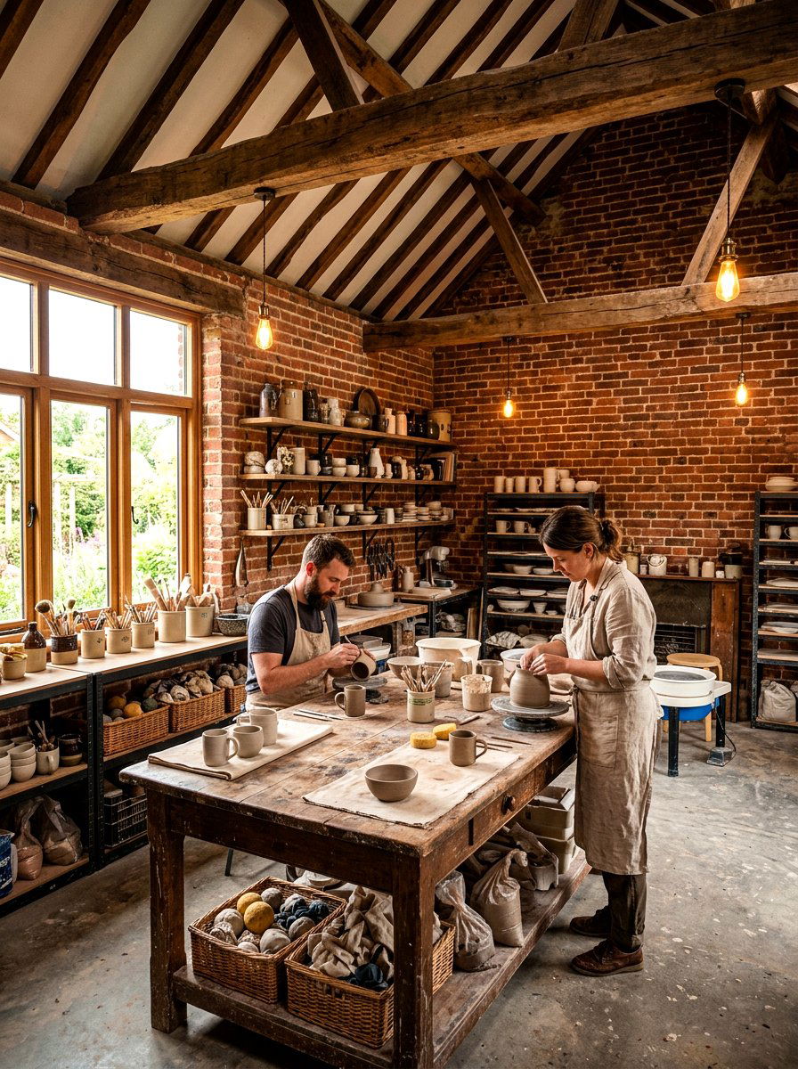 Rustic pottery studio - 30 pottery room ideas