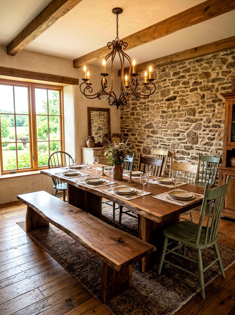 Rustic rectangular dining room - 30 rectangular dining room ideas