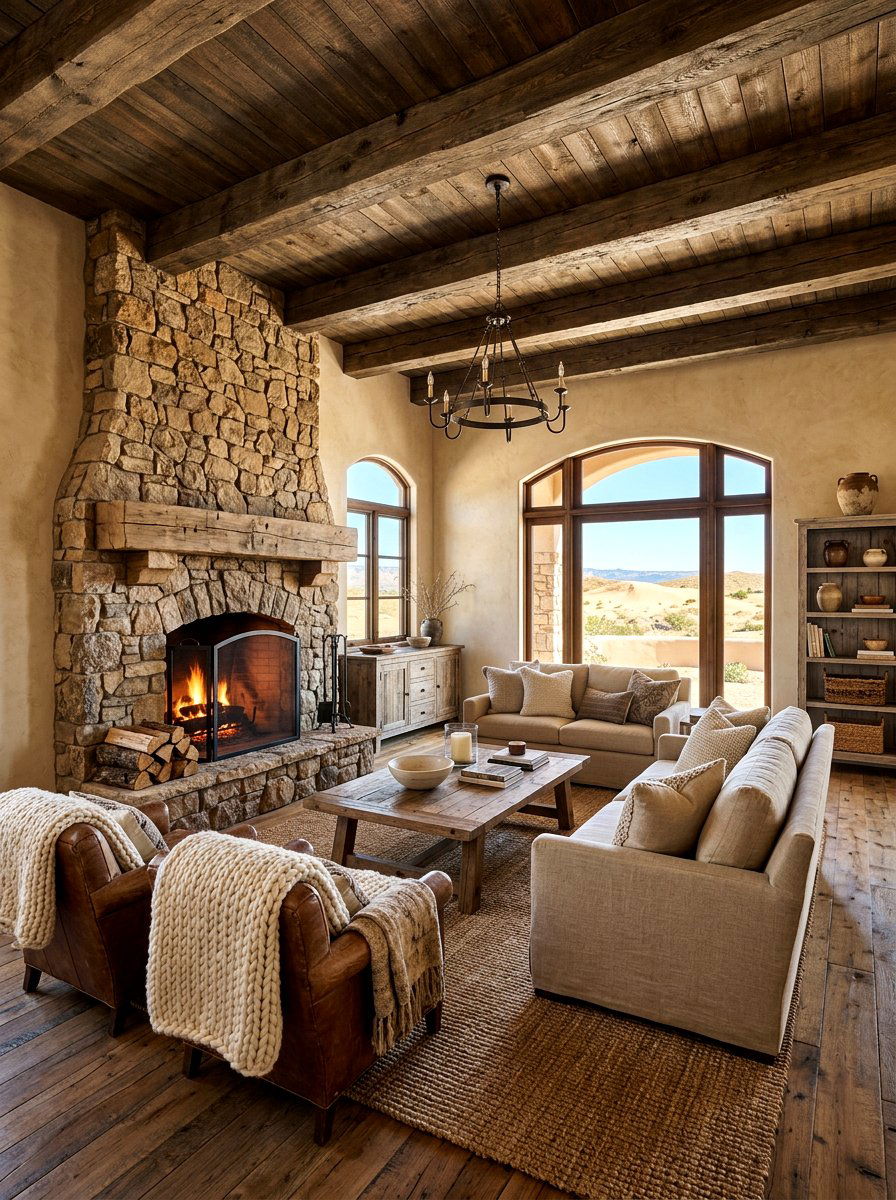 Rustic sand living room - 30 sand color living room ideas