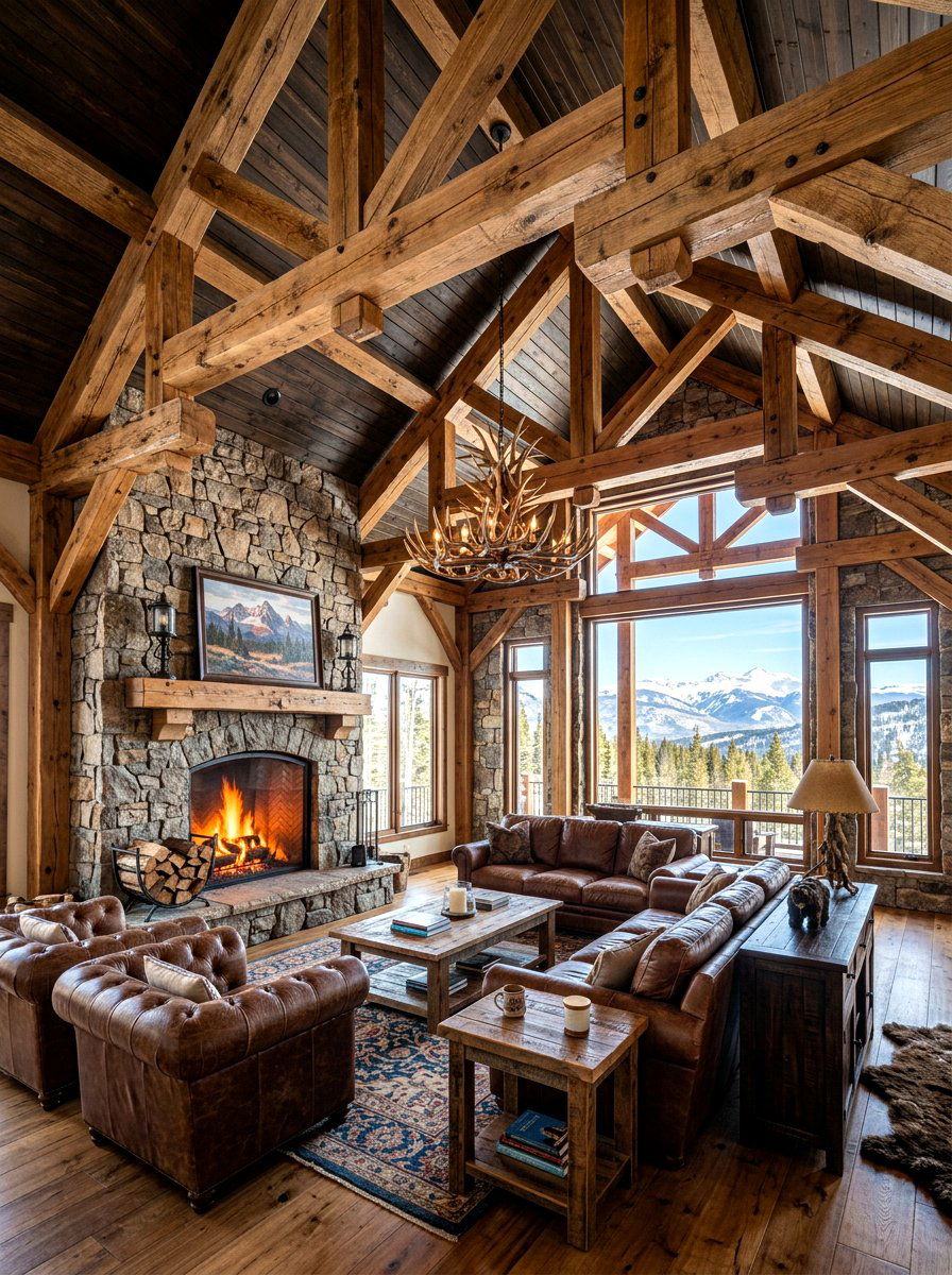Rustic timber frame vaulted ceiling - 30 vaulted ceiling ideas
