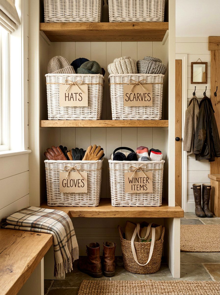 Rustic twine closet basket labels - 30 closet basket labels ideas