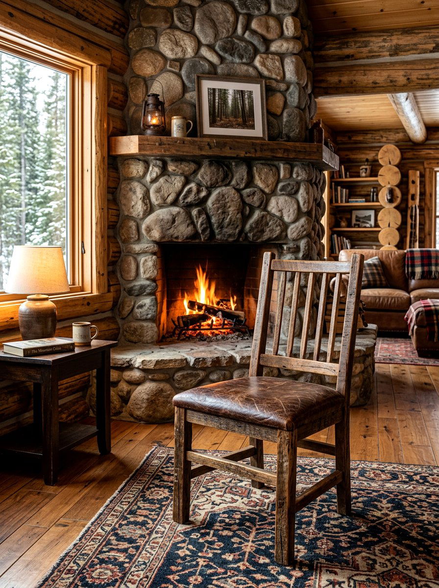 Rustic wood armless chair - 30 armless chair living room ideas