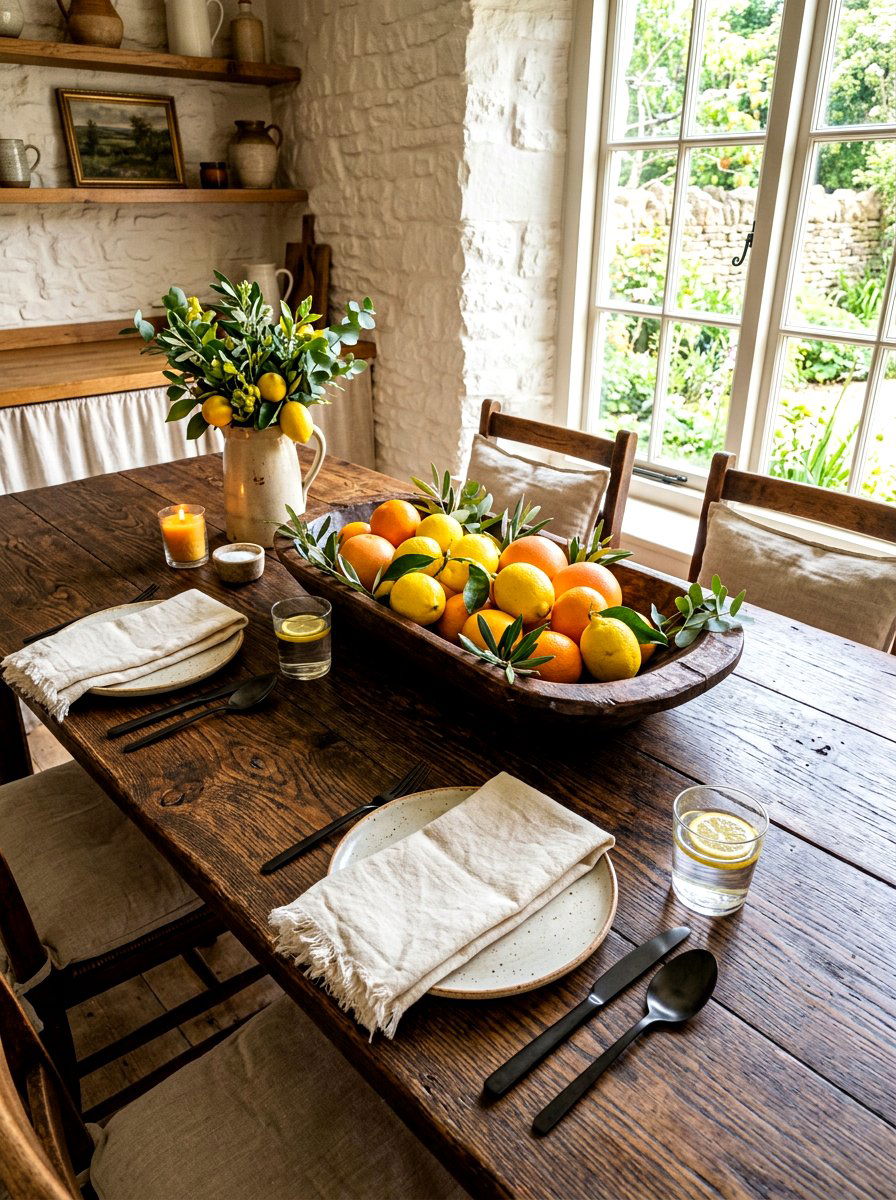 Rustic wood lemon decor - 30 lemon tablescape ideas