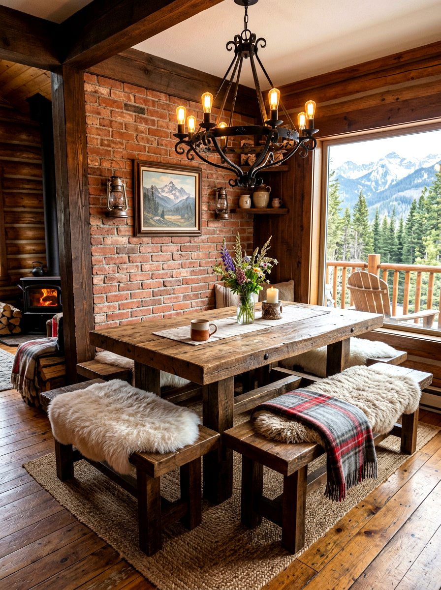 Rustic wood nook - 30 corner breakfast nook ideas