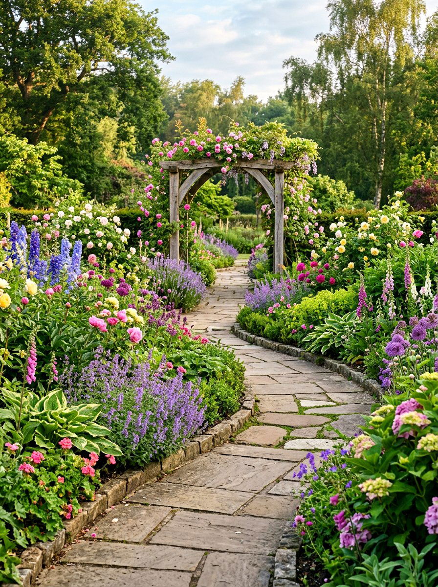 S Curve Garden Path - 30 stepping stone ideas