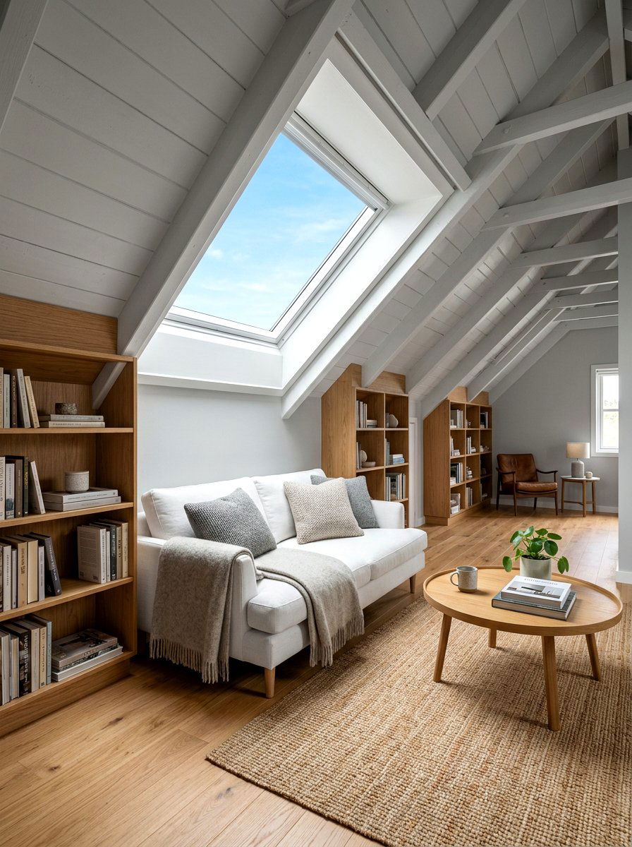 SLOPED ATTIC LOUNGE - 30 bonus room lounge ideas
