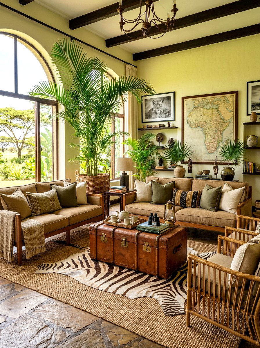 Safari Chic Sitting Area - 30 vacation home vibe ideas
