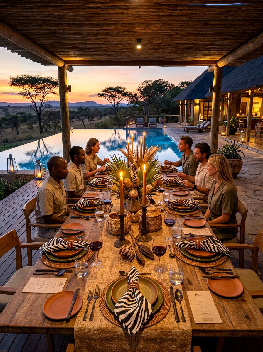 Safari Inspired Dining - 30 pool party tablescape ideas