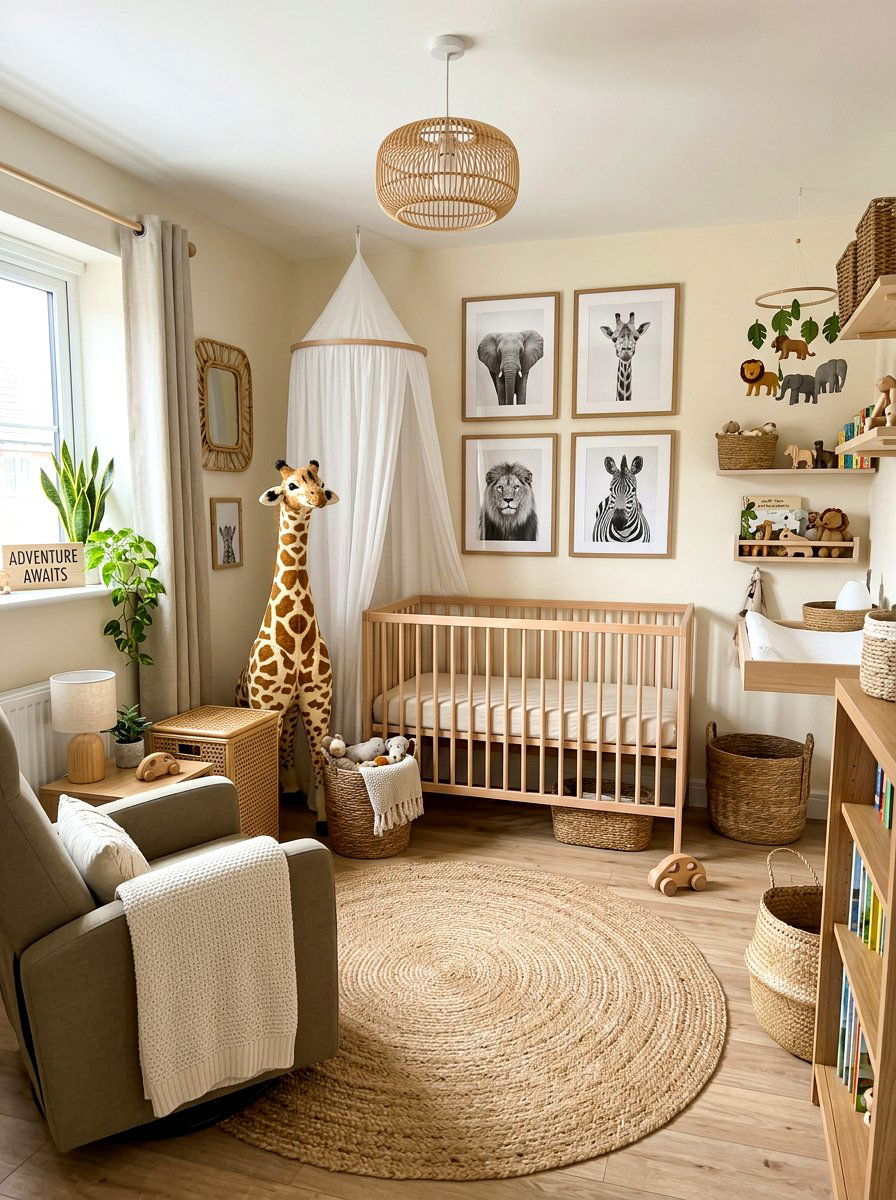 Safari Neutral Nursery - 30 neutral nursery ideas