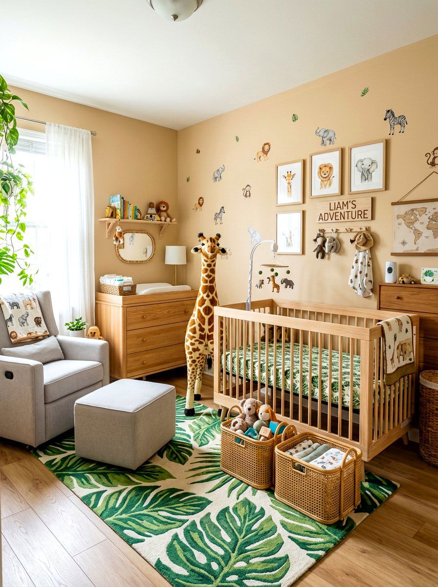 Safari Theme Nursery - 30 Pinterest nursery ideas