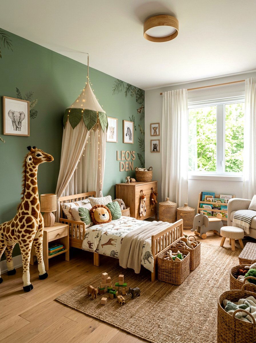 Safari Toddler Bedroom - 30 toddler room ideas
