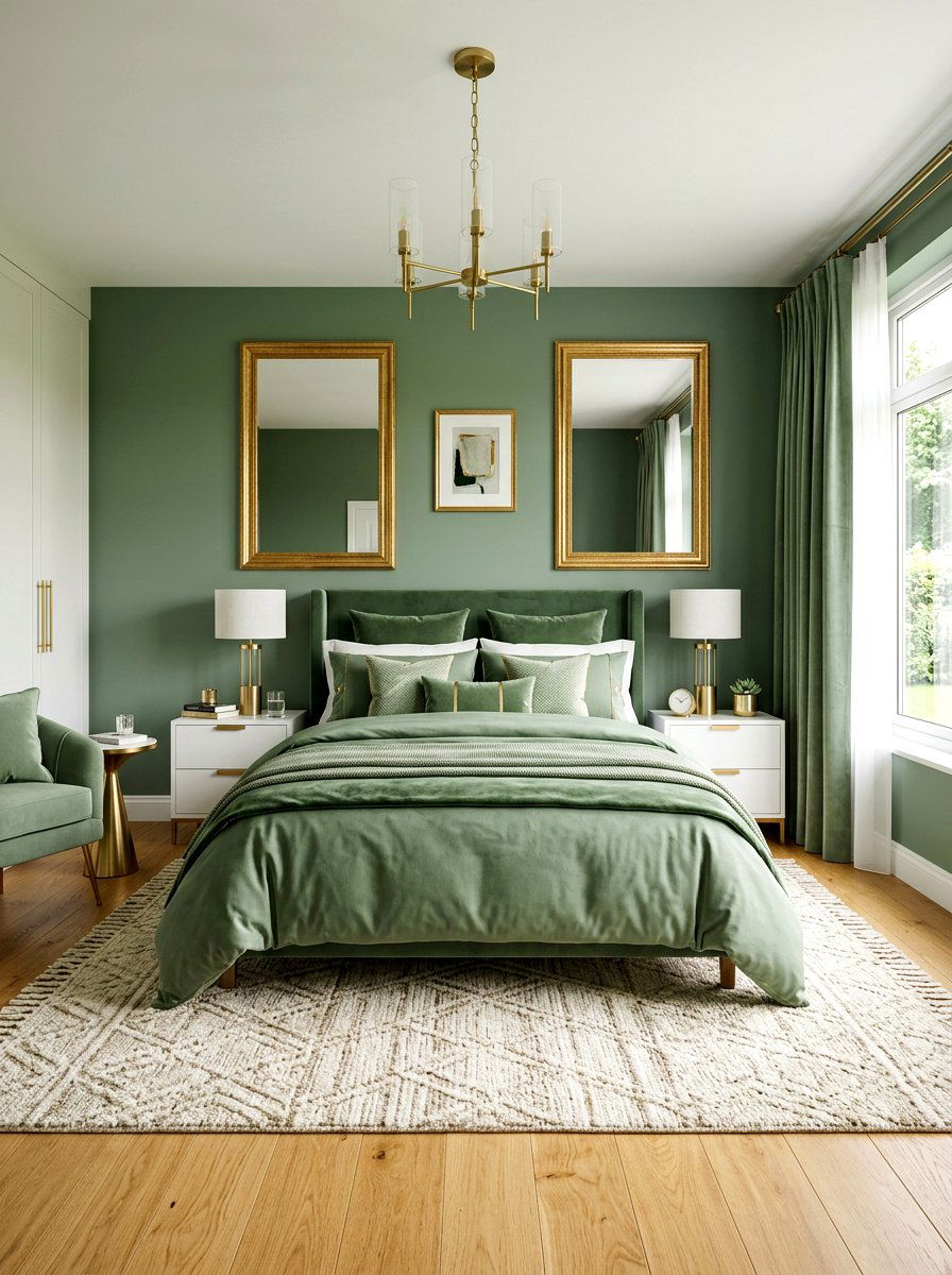 Sage Green And Gold - 30 sage green bedroom ideas