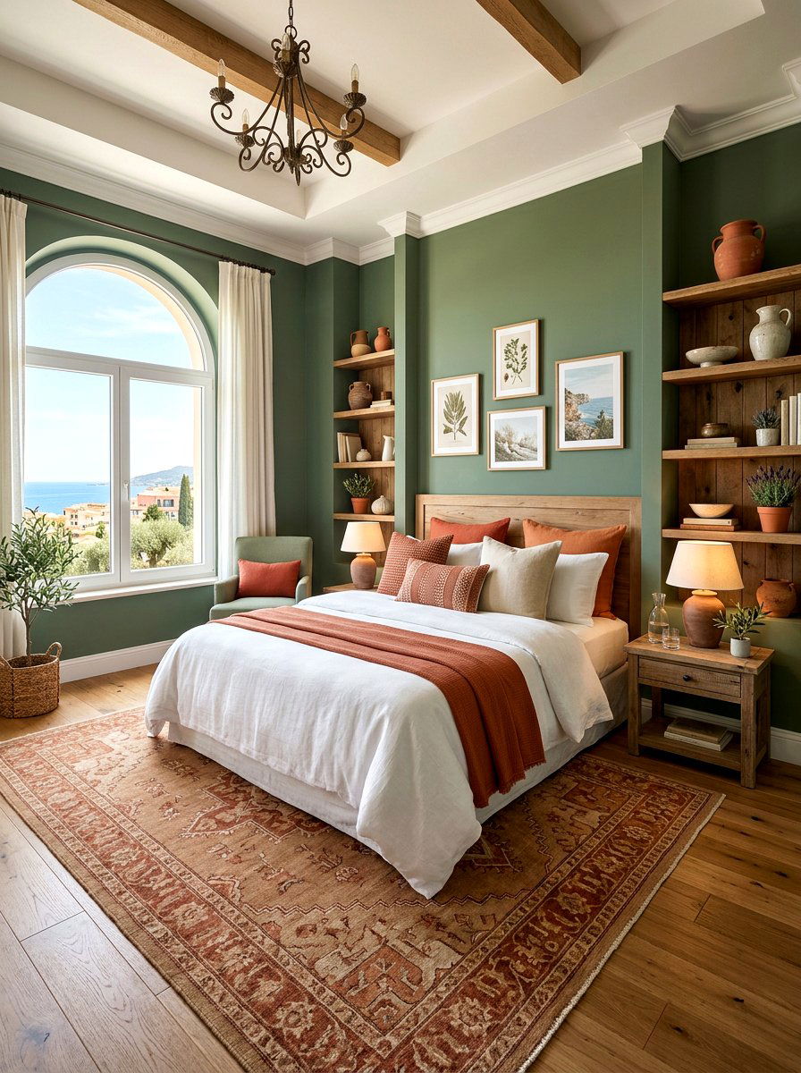 Sage Green And Terracotta - 30 sage green bedroom ideas