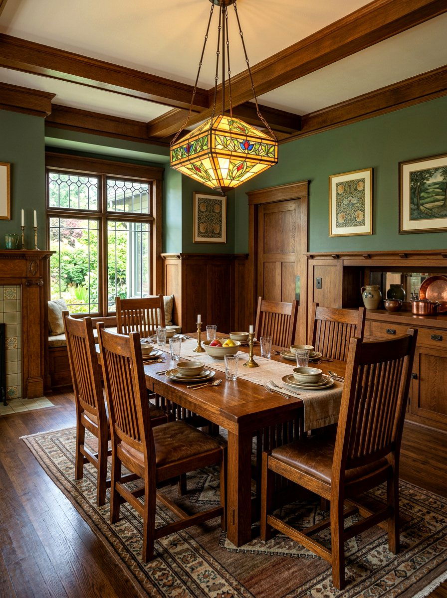 Sage Green Arts And Crafts Dining Area - 30 sage green decor ideas