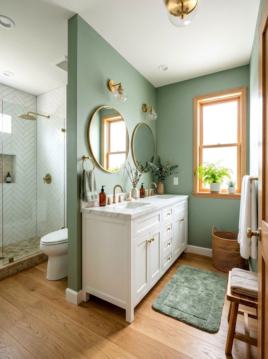 Sage Green Bathroom - 30 TikTok bathroom decor ideas