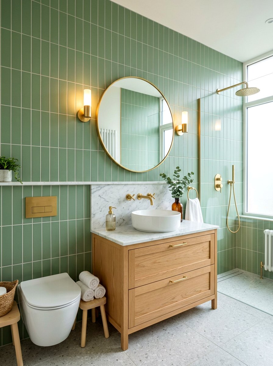 Sage Green Bathroom - 30 green bathroom ideas