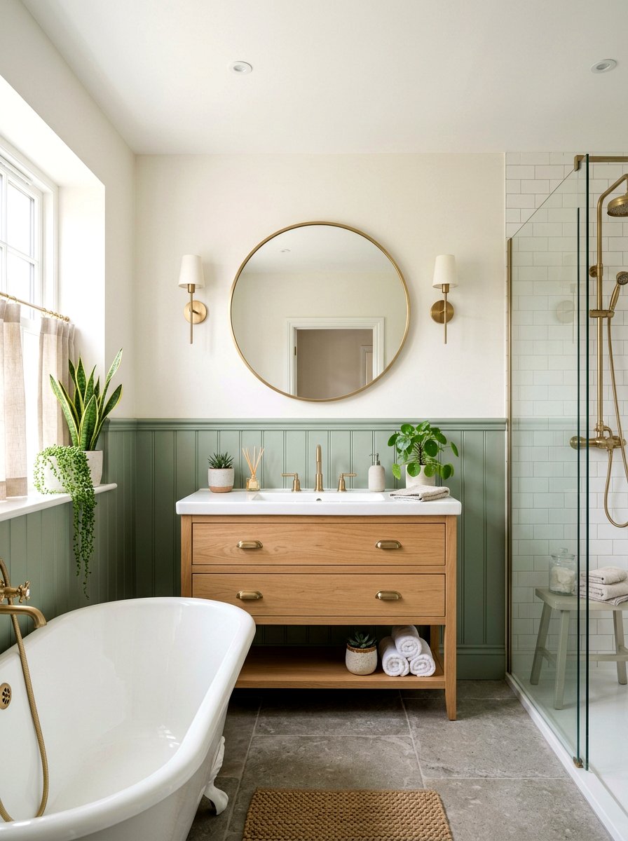 Sage Green Beadboard Bathroom Walls - 30 beadboard bathroom ideas