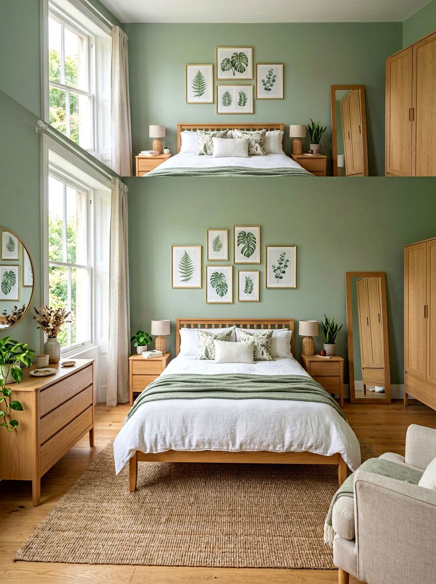 Sage Green Bedroom - 30 bedroom makeover ideas