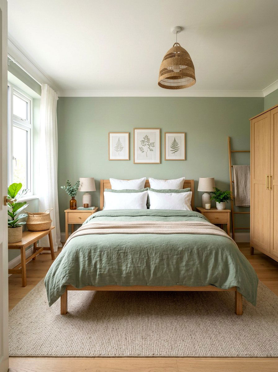 Sage Green Bedroom - 30 layered bed styling ideas