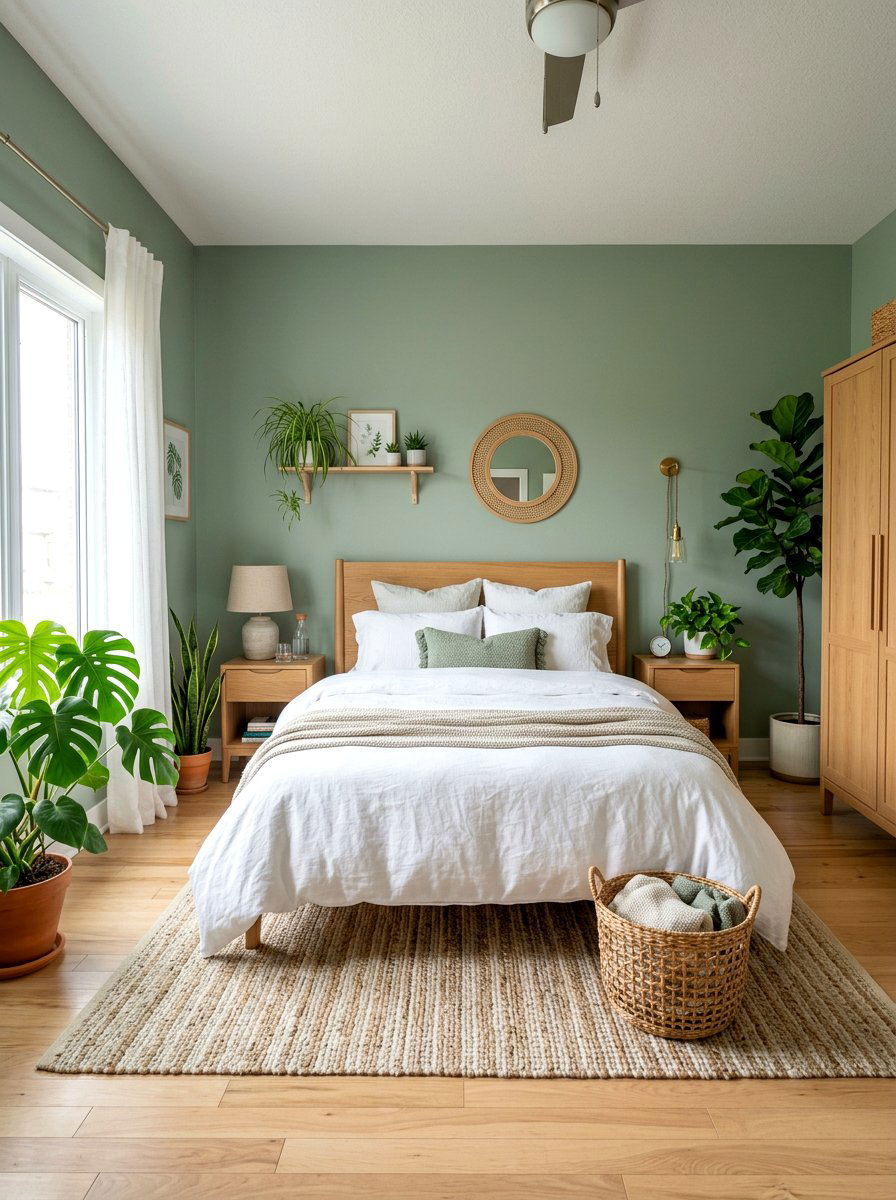 Sage Green Bedroom - 30 boho bedroom ideas