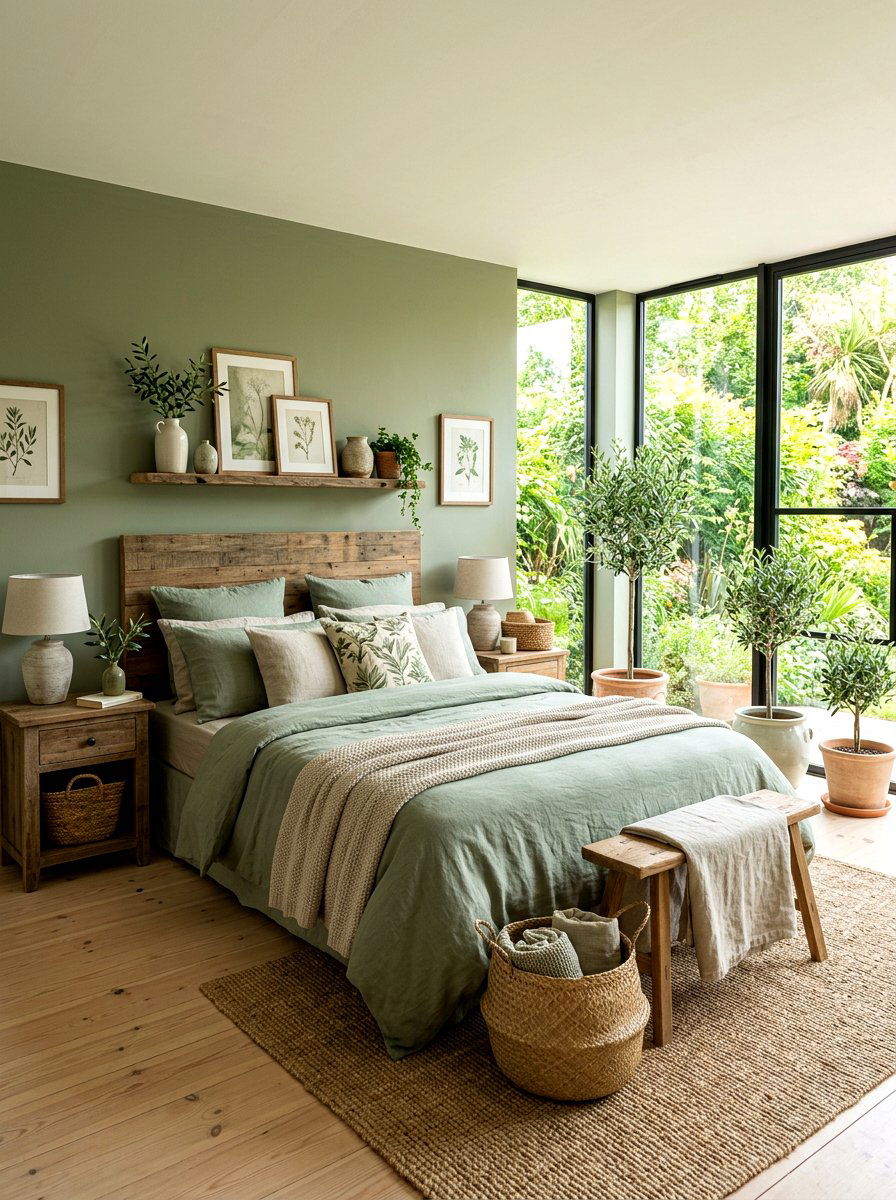 Sage Green Bedroom - 30 calming bedroom ideas