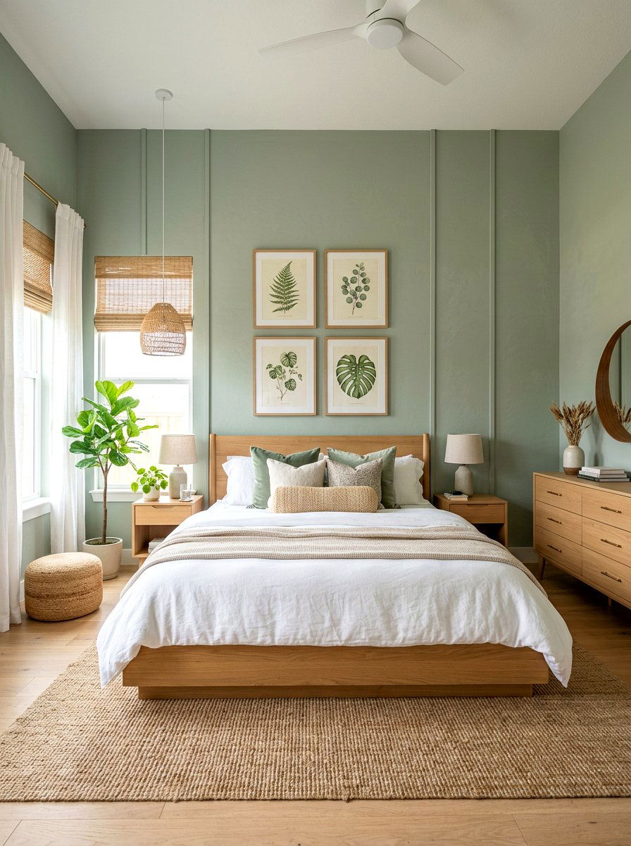 Sage Green Bedroom Walls - 30 rustic bedroom ideas