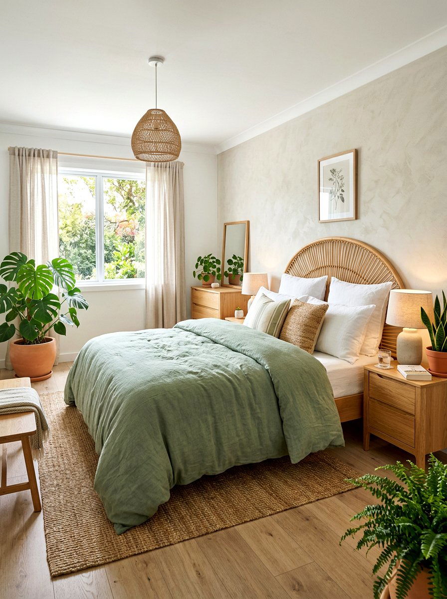 Sage Green Comforter - 30 guest room bedding ideas