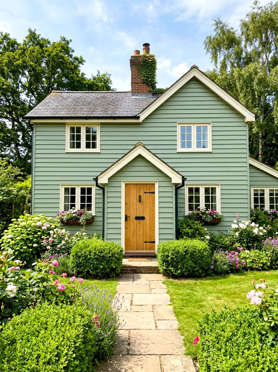 Sage Green Cottage Exterior - 30 tiny cottage exterior ideas
